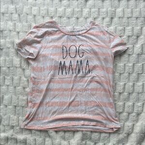 Pink and Gray Rae Dunn ‘Dog Mama' T-Shirt